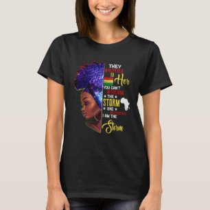 T-shirt Mois De L'Histoire Noire Africaine Femme Afro Je S