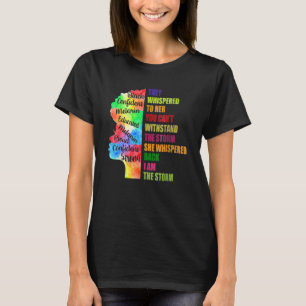 T-shirt Mois De L'Histoire Noire Africaine Femme Afro Je S