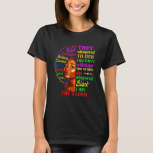T-shirt Mois De L'Histoire Noire Africaine Femme Afro Je S