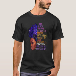 T-shirt Mois De L'Histoire Noire Africaine Femme Afro Je S