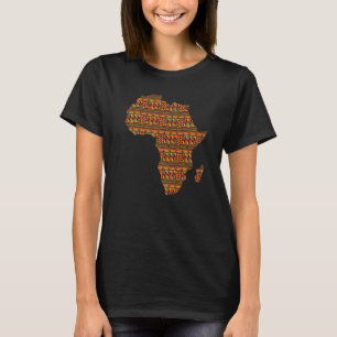 T-shirt Mois De L'Histoire Noire Afrique Carte Kente Cloth