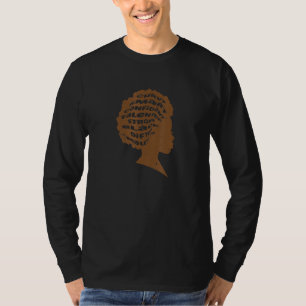 T-shirt Mois de l'histoire noire Afrique cheveux Afro Blm