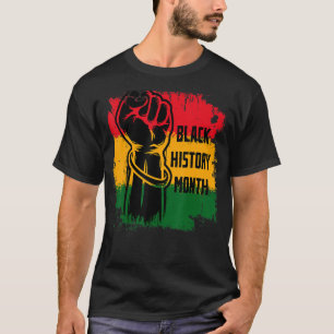 T-shirt Mois de l'Histoire Noire BHM Africain Pour Hommes 