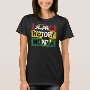 T-shirt Mois de l'histoire noire Carte de l'Afrique Vintag
