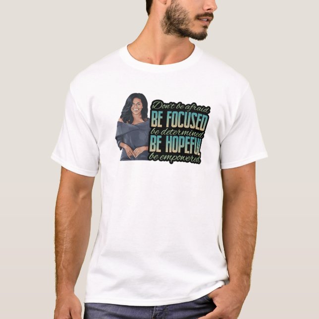 T-shirt Mois de l'histoire noire Michelle Obama Jour du Pr (Devant)
