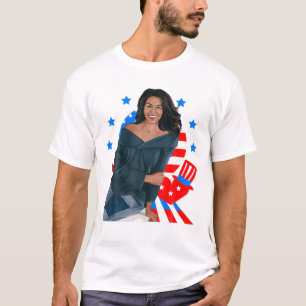 T-shirt Mois de l'histoire noire Michelle Obama Jour du Pr