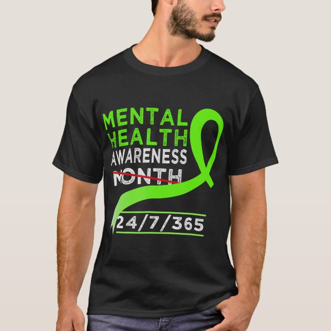 T-shirt Mois De Mai De Sensibilisation À La Santé Mentale  (Devant)