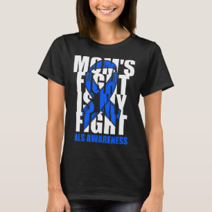 T-shirt Mois de sensibilisation à la SLA Bleu Ruban Moms c