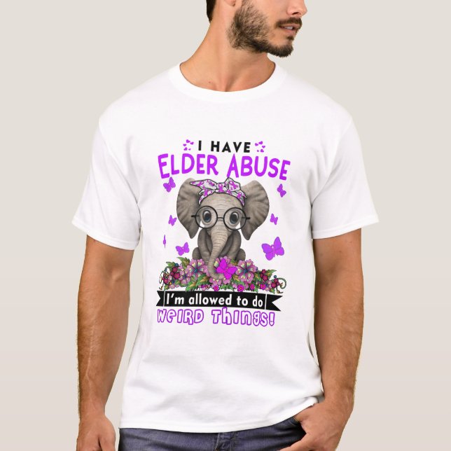 T-shirt Mois de sensibilisation à l'abus des aînés Cadeaux (Devant)