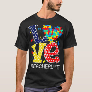 T-shirt Mois de sensibilisation à l'autisme Love Heart Piè