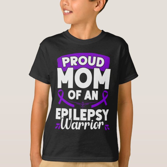 T-shirt Mois de sensibilisation à l'épilepsie du guerrier (Devant)