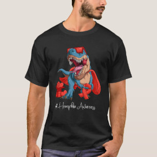 T-shirt Mois de sensibilisation à l'hémophilie Ruban rouge