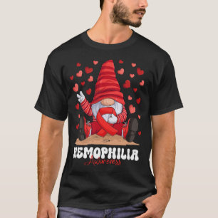 T-shirt Mois de sensibilisation à l'hémophilie Ruban rouge