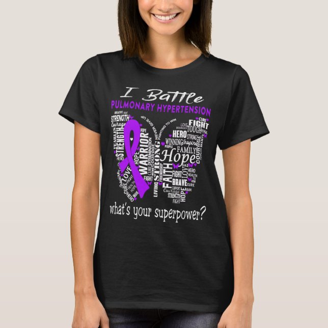 T-shirt Mois de sensibilisation à l'hypertension pulmonair (Devant)