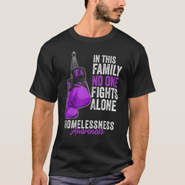 T-shirt Mois de sensibilisation à l'itinérance Gants de ru (Devant)