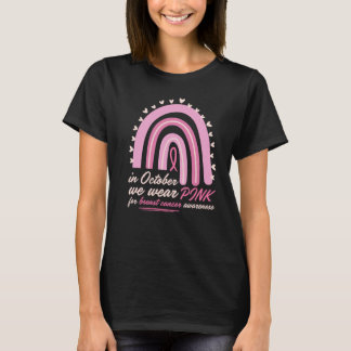 T-shirt Mois de sensibilisation au cancer du sein Rose Boh