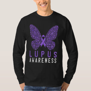 T-shirt Mois de sensibilisation au lupus papillon Ruban vi