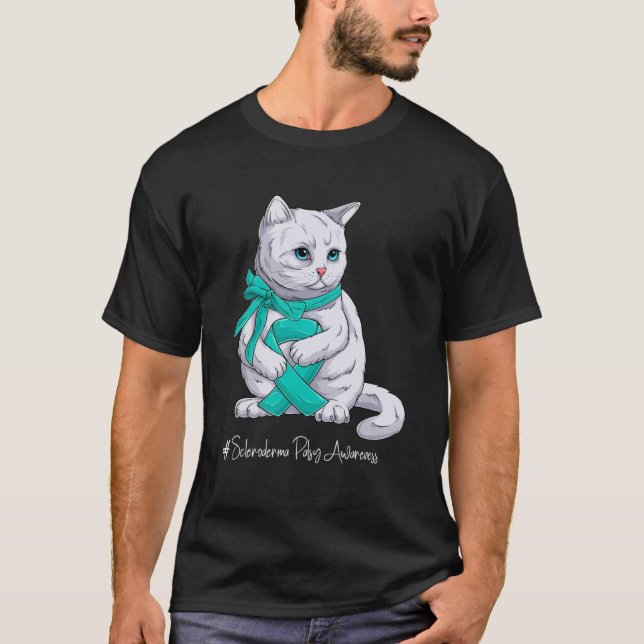 T-shirt Mois de sensibilisation au scléroderme Chat au rub (Devant)