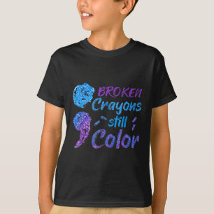 T-shirt Mois de sensibilisation au suicide avec Crayons 