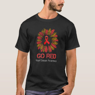 T-shirt Mois de sensibilisation aux maladies du coeur roug