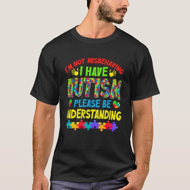 T-shirt Mois de sensibilisation sur l'autisme Je ne me tro (Devant)
