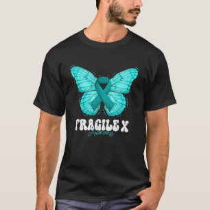 T-shirt Mois de sensibilisation X fragile Papillon au ruba
