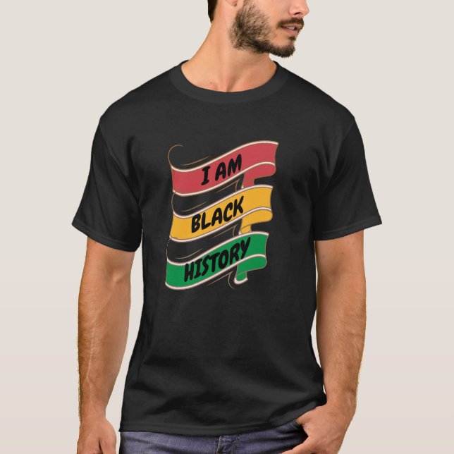 T-shirt Mois drôle d'histoire noire : Je suis histoire noi (Devant)