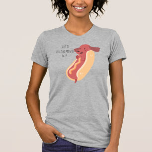 T-shirt Mois du hot dog, jeu de mots sur chiot hot dog