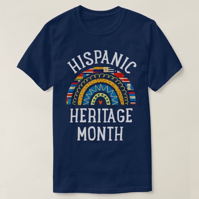 T-shirt Mois du patrimoine hispanique Cadeaux arc-en-ciel  (Design devant)