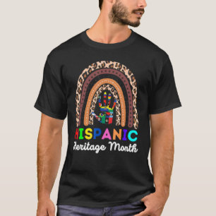 T-shirt Mois du patrimoine hispanique Chiffres Arc-en-ciel
