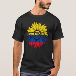 T-shirt Mois du patrimoine hispanique Colombie Drapeau Tou