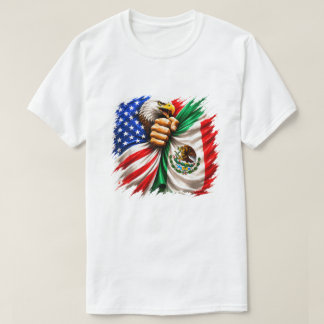 T-shirt Mois du patrimoine hispanique Drapeau USA Mexique