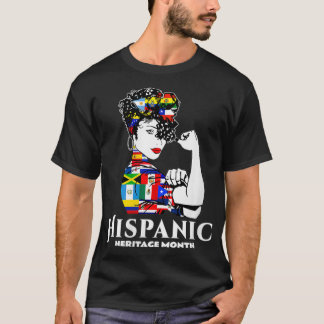 T-shirt Mois du patrimoine hispanique féminin Pays latino-