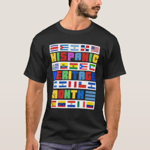 T-shirt Mois du patrimoine hispanique national Arc-en-ciel