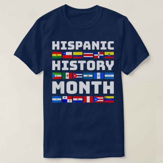 T-shirt Mois du patrimoine hispanique national Latina Lati (Design devant)