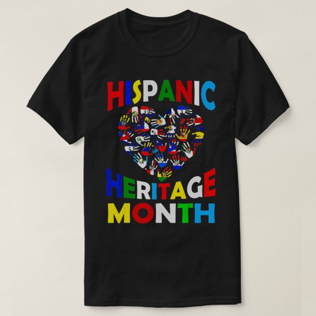 T-shirt Mois du patrimoine hispanique national Latino Tous (Design devant)