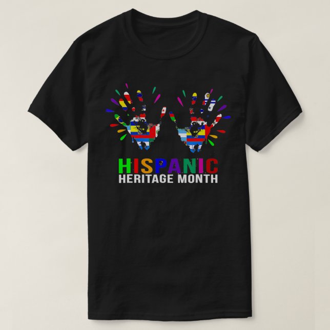 T-shirt Mois du patrimoine hispanique national Pays latino (Design devant)