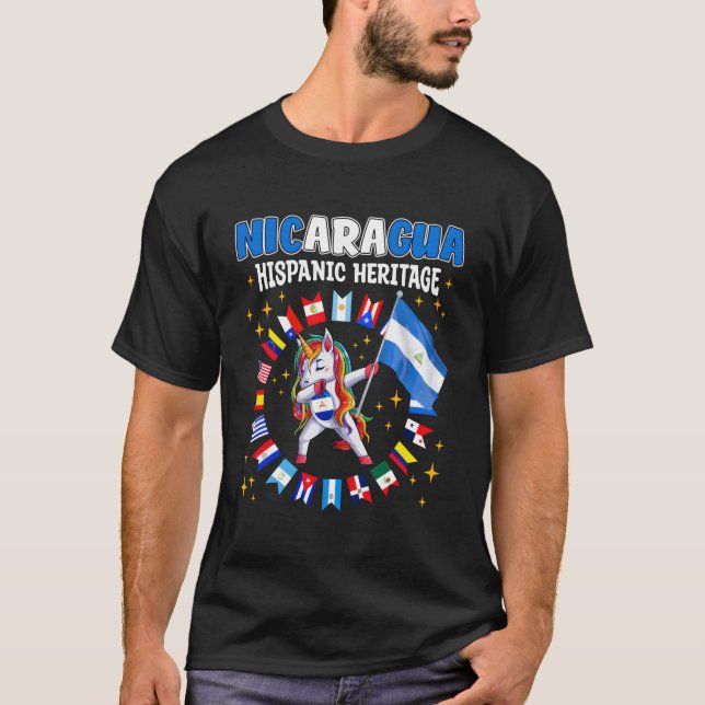T-shirt Mois du patrimoine hispanique Nicaragua Enfants ga (Devant)