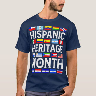 T-shirt Mois du patrimoine hispanique Pays latino-américai