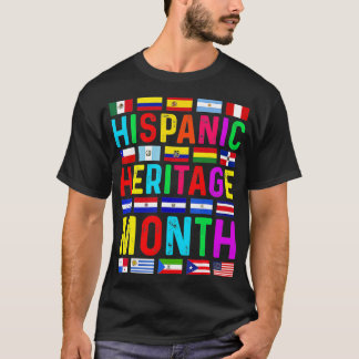T-shirt Mois du patrimoine hispanique Pays latino-américai