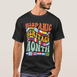 T-shirt Mois du patrimoine hispanique Pays latino - Drapea