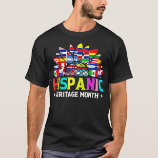 T-shirt Mois du patrimoine hispanique Pays latinos drapeau