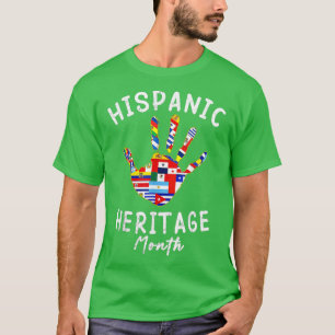 T-shirt Mois du patrimoine hispanique Pays latinos Drapeau