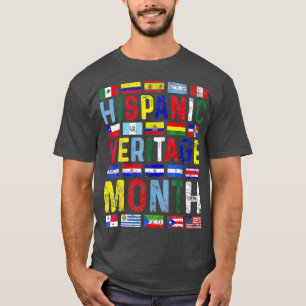 T-shirt Mois du patrimoine hispanique Pays latinos Vintage