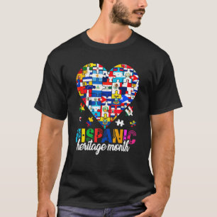 T-shirt Mois du patrimoine hispanique Tous les pays Drapea