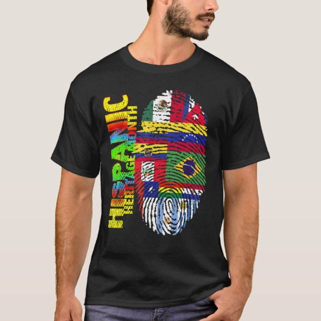 T-shirt Mois Du Patrimoine Hispanique Une Fière Empreinte  (Devant)