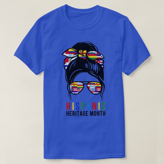 T-shirt Mois du patrimoine latin hispanique féminin (Design devant)