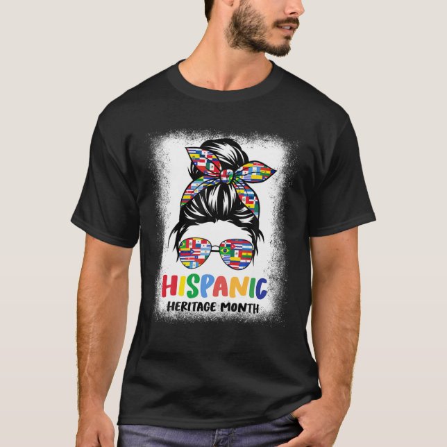 T-shirt Mois du patrimoine national hispanique Messy Bun L (Devant)