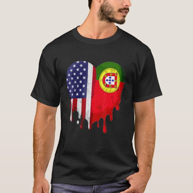 T-shirt Mois du patrimoine portugais américain Portugal Dr (Devant)
