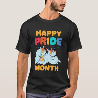 T-shirt Mois fierté gay LGBT Arc-en-ciel Fier